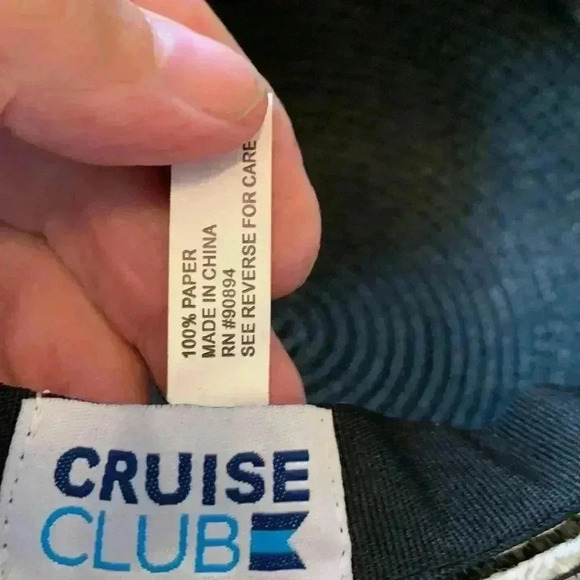 Cruise Club packable,  black and white sun hat - Picture 4 of 6